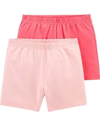 Carter's Kid 2-Pack Pink Bike Shorts, Size 6-6X