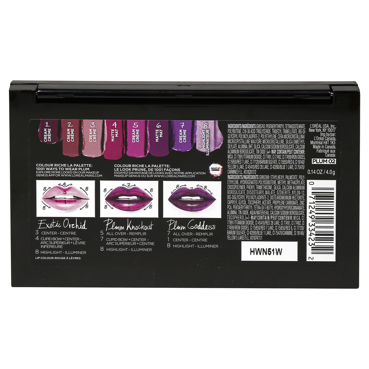 slide 4 of 4, L'Oréal Colour Riche Lip Palette 02 Plum, 14 oz