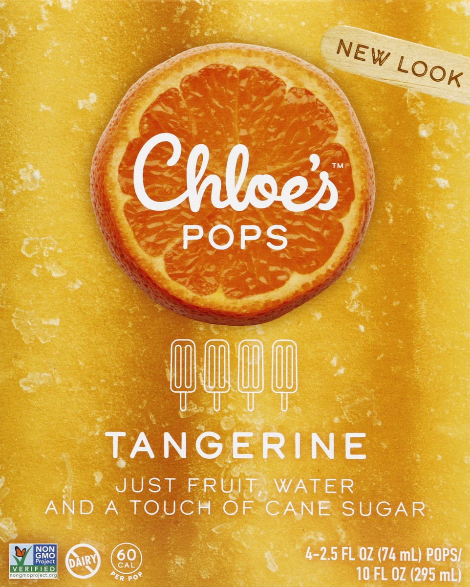 slide 4 of 4, Chloe's Soft Serve Tangerine Fruit Pop, 4 ct; 10 fl oz