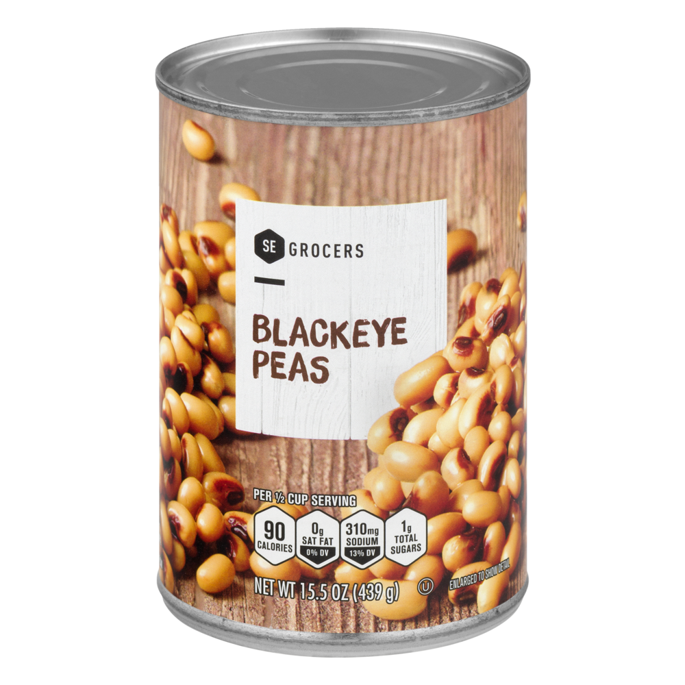 slide 1 of 1, SE Grocers Blackeye Peas, 15 oz