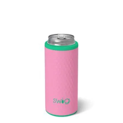 Pink Golf Ball Skinny Can Cooler 12oz