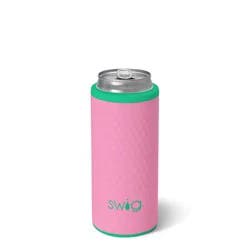 Pink Golf Ball Skinny Can Cooler 12oz