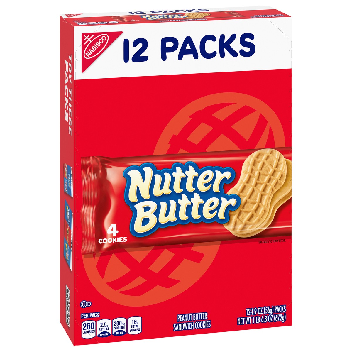 slide 2 of 9, Nabisco Nutter Butter Peanut Butter Sandwich Cookies, 12 ct; 1.9 oz