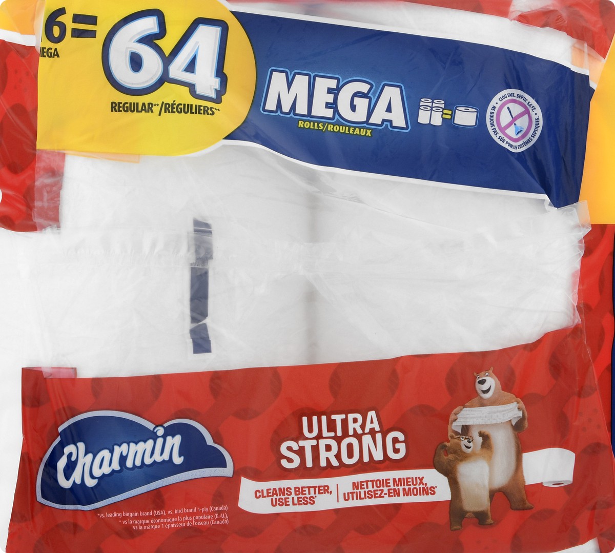 slide 7 of 8, Charmin Ultra Strong 2-Ply Mega Rolls Unscented Bathroom Tissue 4 ea, 16 ct