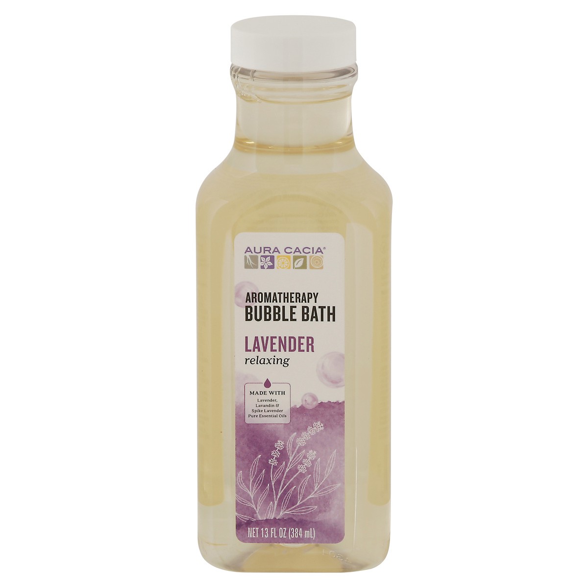 slide 1 of 9, Aura Cacia Relaxing Lavender Aromatherapy Bubble Bath 13 fl oz, 13 fl oz