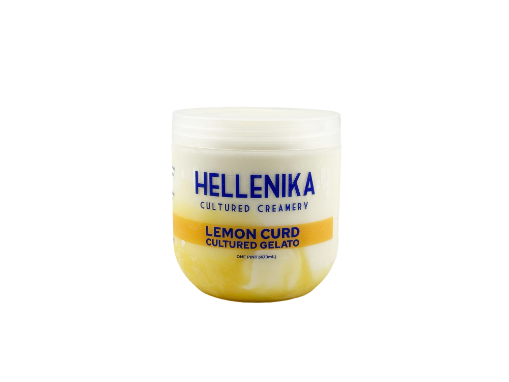slide 3 of 3, Hellenika Lemon Curd Cultured Gelato Pint, 16 oz