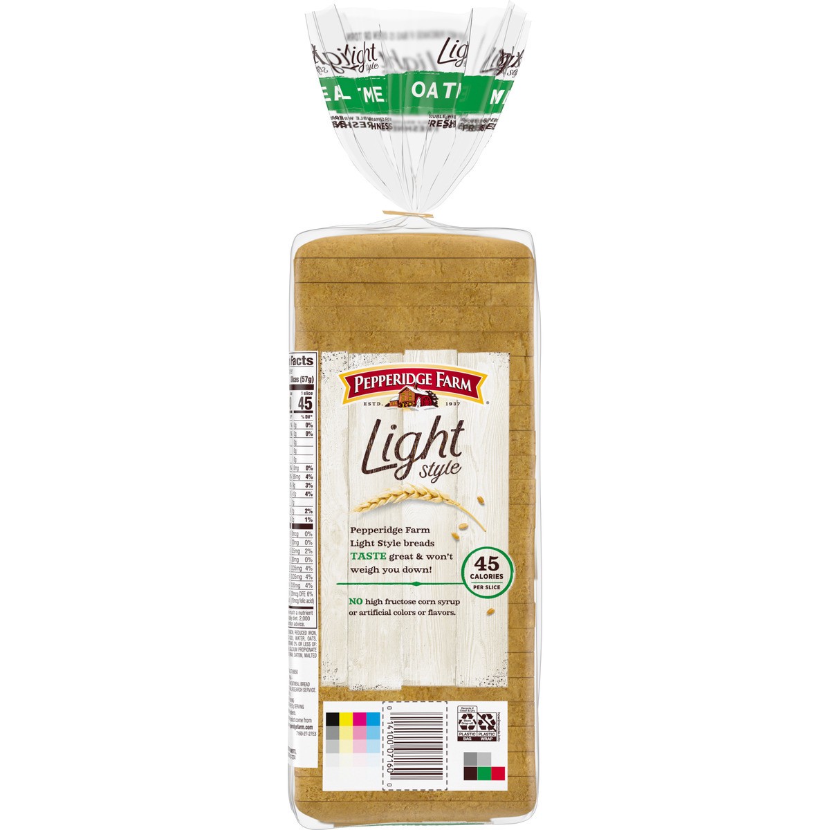 slide 4 of 11, Pepperidge Farm Light Style Oatmeal Bread, 16.000 oz