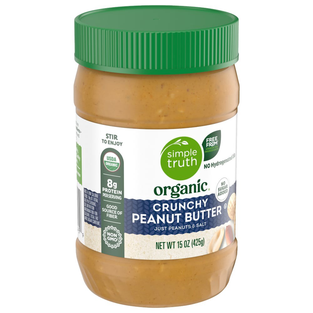 slide 6 of 6, Simple Truth Organic Crunchy Peanut Butter, 15 oz