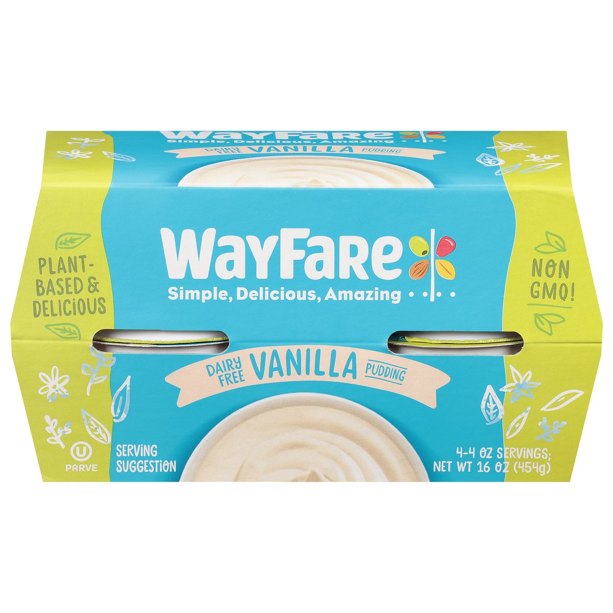 slide 1 of 9, WayFare Dairy Free Vanilla Pudding, 4 ct; 4 oz