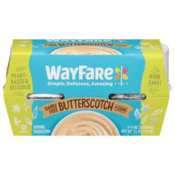 Wayfare Dairy Free Butterscotch Pudding - 4 - 4 oz Each