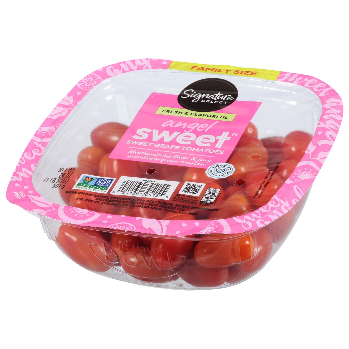 slide 4 of 4, Signature SELECT Angel Sweet Grape Tomatoes Family Size - 24 Oz, 24 oz