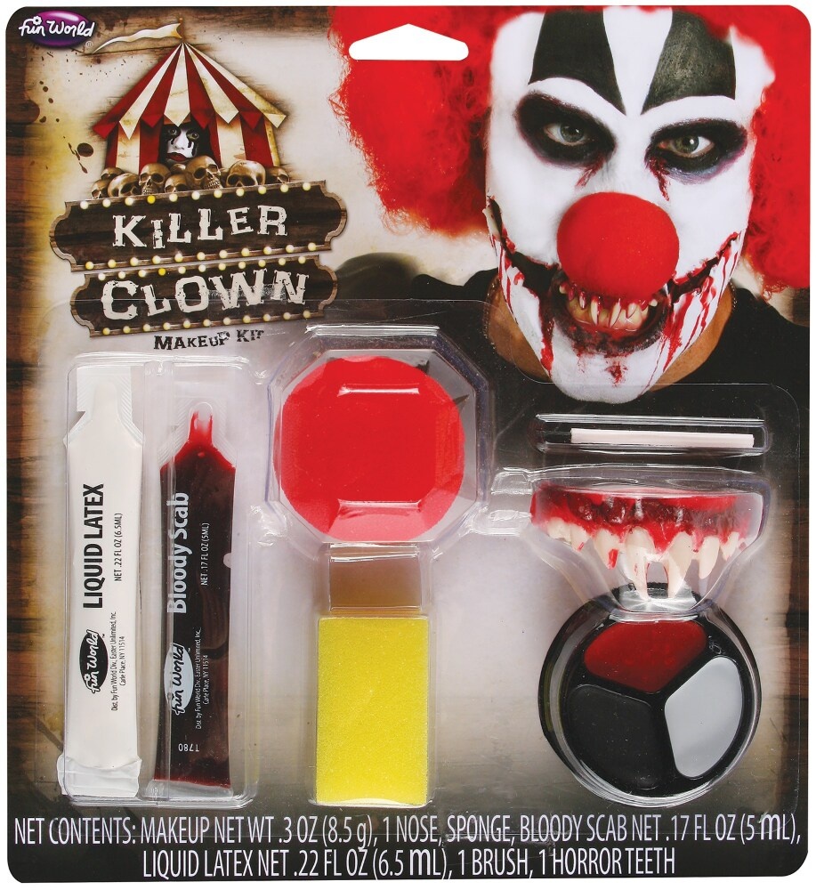slide 1 of 1, Fun World Killer Clown Makeup Kit, 1 ct