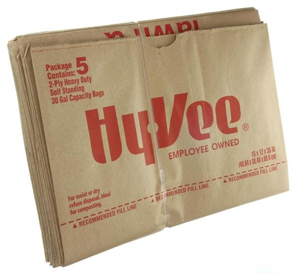 slide 1 of 1, Hy-Vee Yard Waste Bag, 5 ct