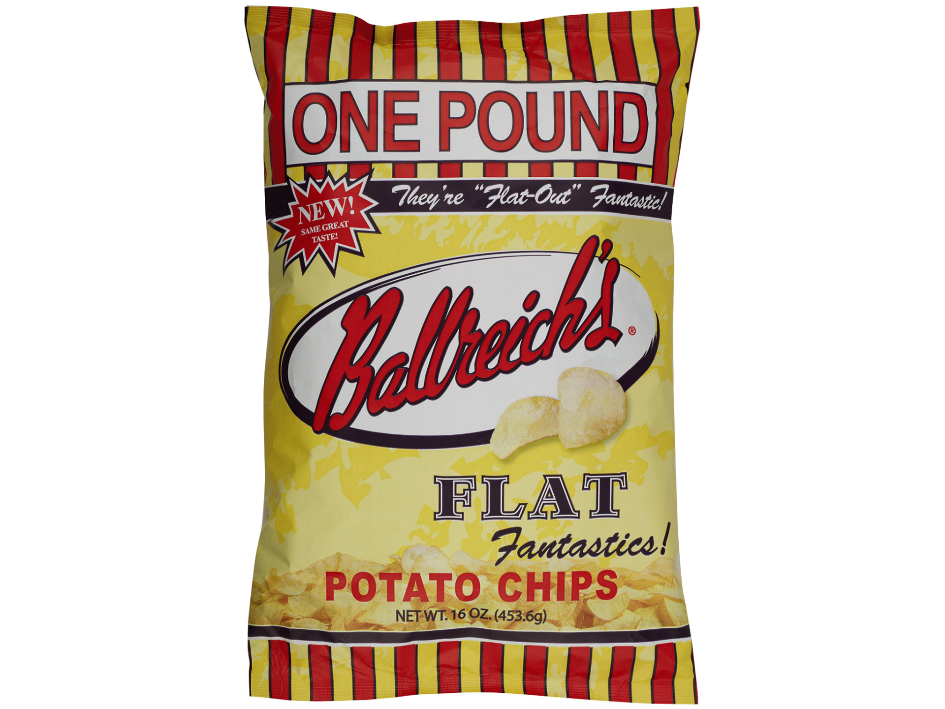 slide 1 of 1, Ballreich's Flat Potato Chips, 16 oz