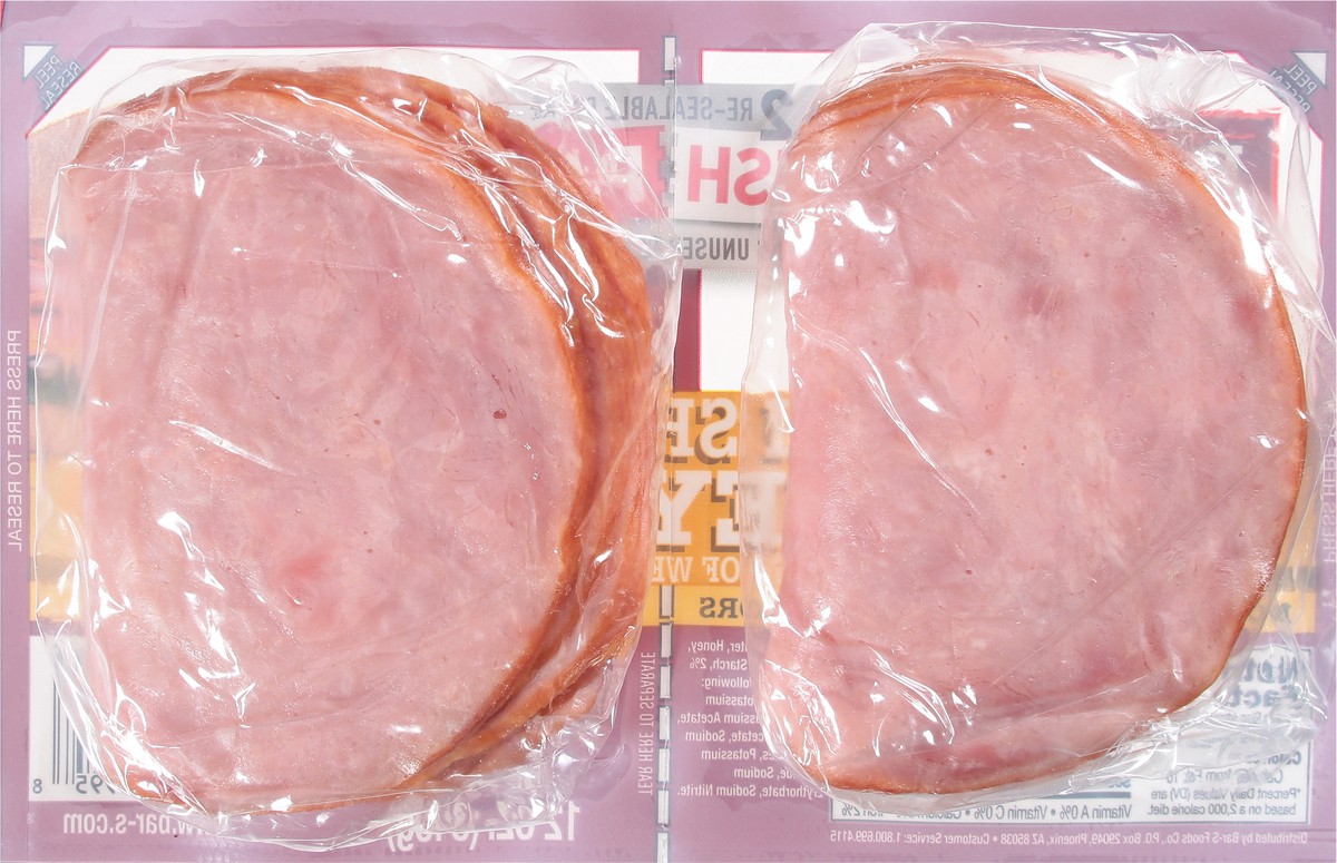 slide 10 of 12, Bar-S Deli Shaved Honey Ham Fresh Pack 2 - 6 oz Packs, 2 ct