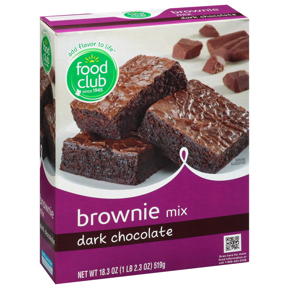 slide 2 of 11, Food Club Dark Chocolate Brownie Mix, 18.2 oz