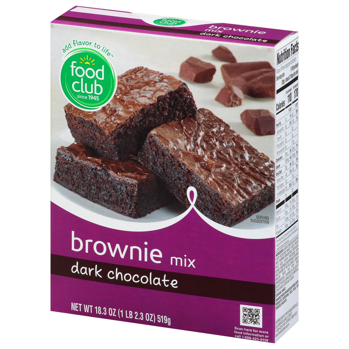 slide 3 of 11, Food Club Dark Chocolate Brownie Mix, 18.2 oz