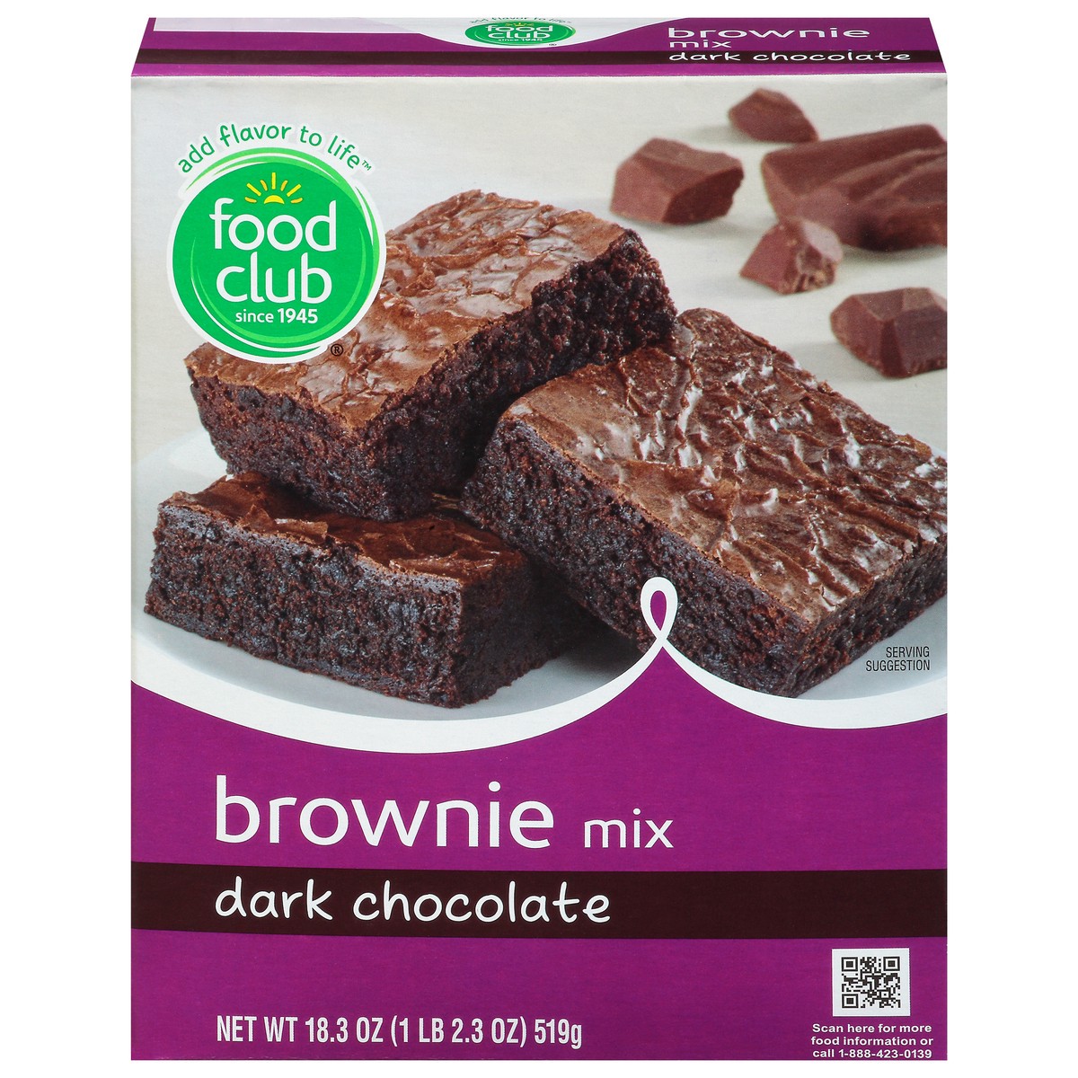 slide 11 of 11, Food Club Dark Chocolate Brownie Mix, 18.2 oz