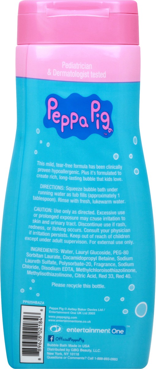 slide 2 of 9, Peppa Pig Bubble Bath, Bubble Gum Scented, 24 oz