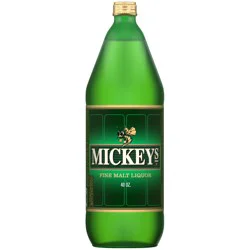 Mickey's has established it's place throughout the years as a fine malt liquor with a full body, moderate bitterness and a fruity aroma Mickey's is the fine malt liquor with a full body. Mickey's Fine Malt Liquor, with it's unique big-mouth 12oz. Bottles,