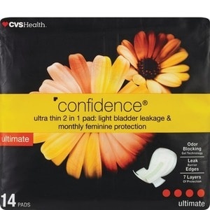 slide 1 of 1, CVS Health Confidence Ultra Thin 2 In 1 Pad Ultimate, 14 ct