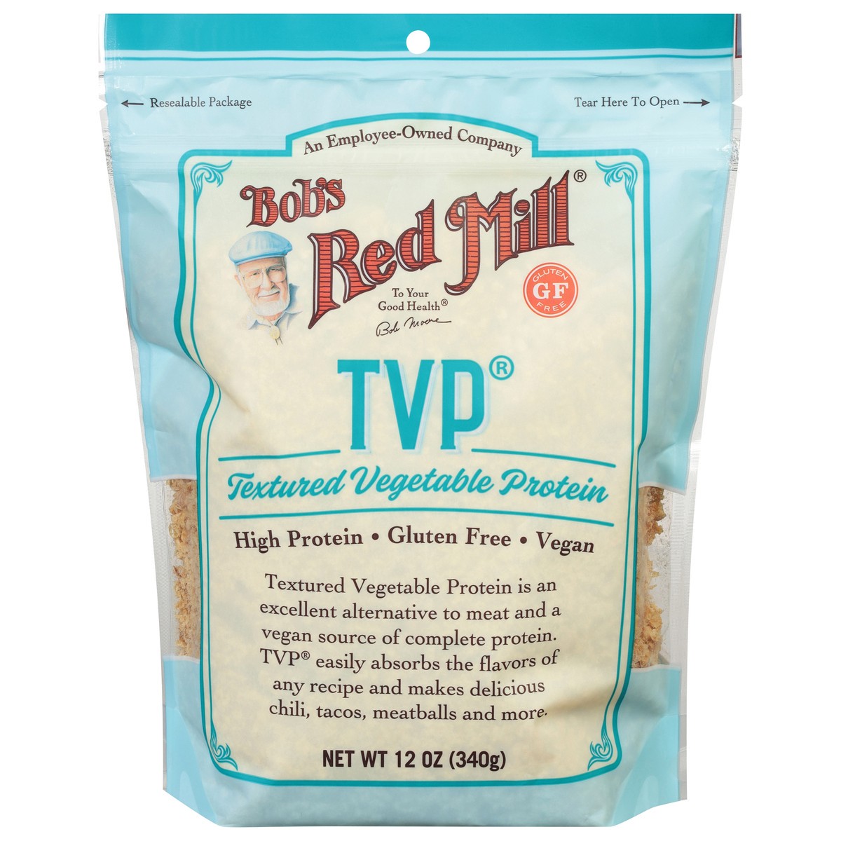 slide 1 of 9, Bob's Red Mill Textured Vegetable Protein 12 oz, 12 oz