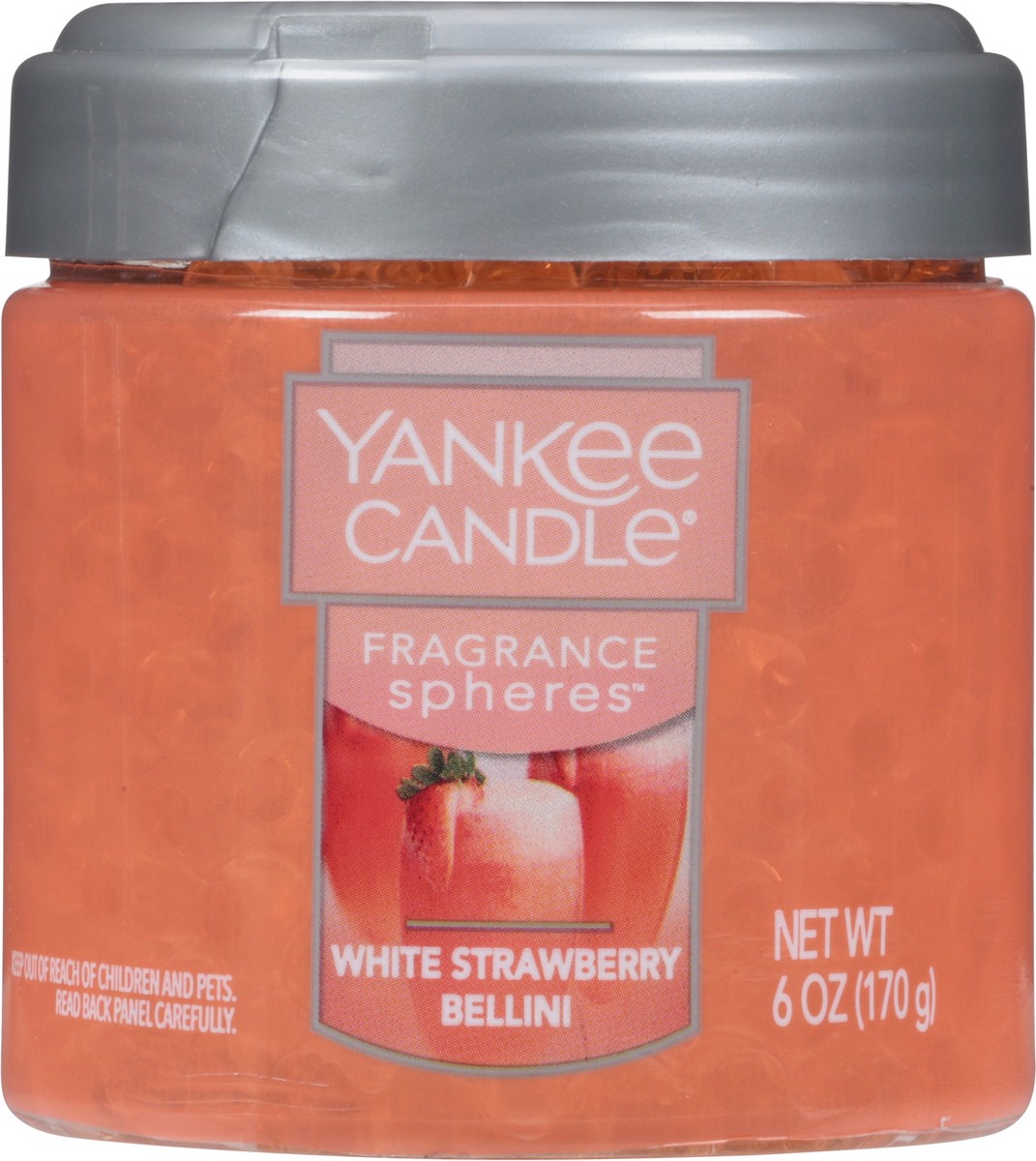 slide 6 of 9, Yankee Candle FragranceSpheres White Strawberry Bellini Candle 1 ea, 1 ea