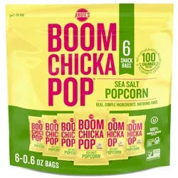Angie''s BOOMCHICKAPOP Sea Salt Popcorn, 0.6 oz. 6-Count