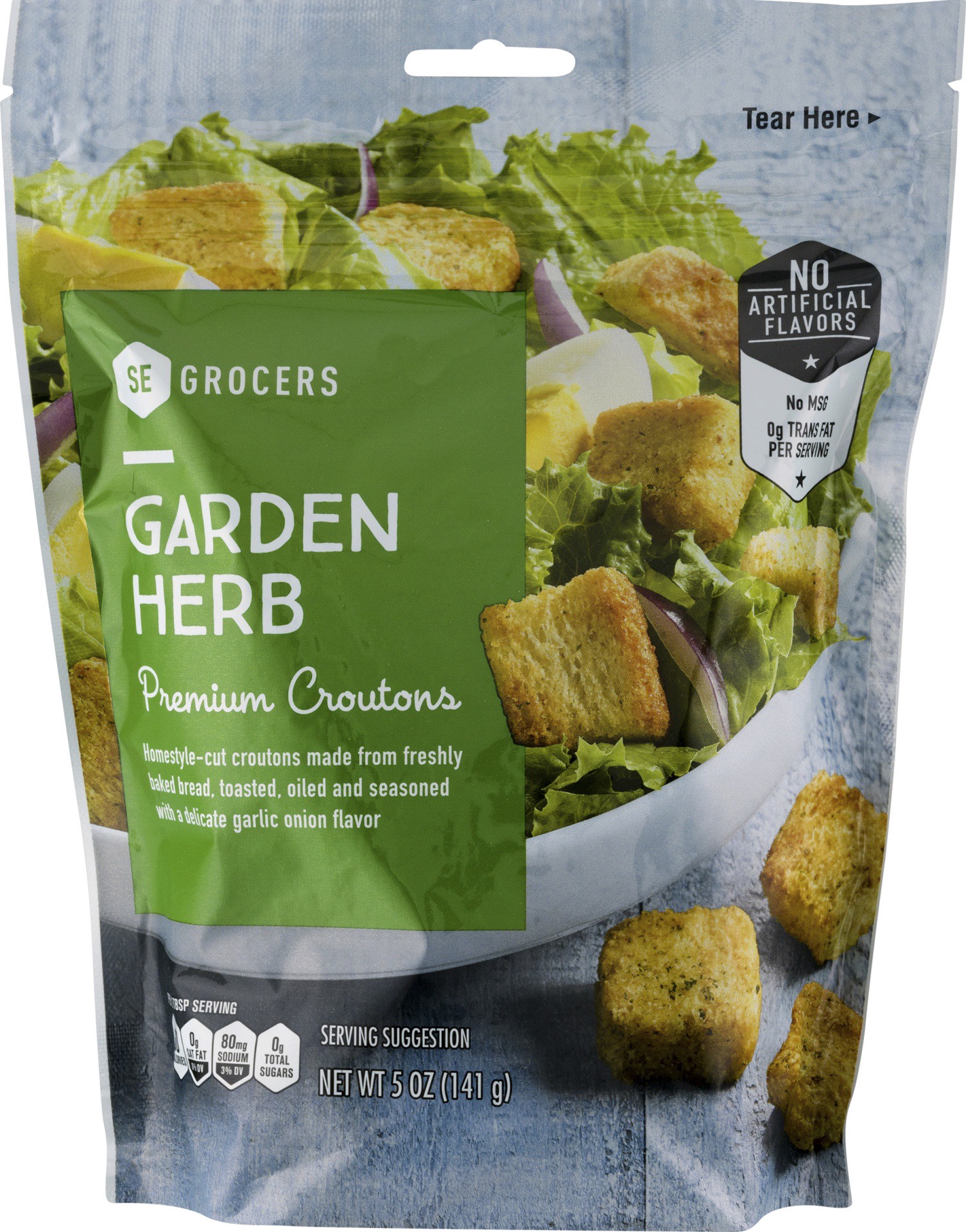 slide 1 of 1, SE Grocers Garden Herb Croutons, 5 oz