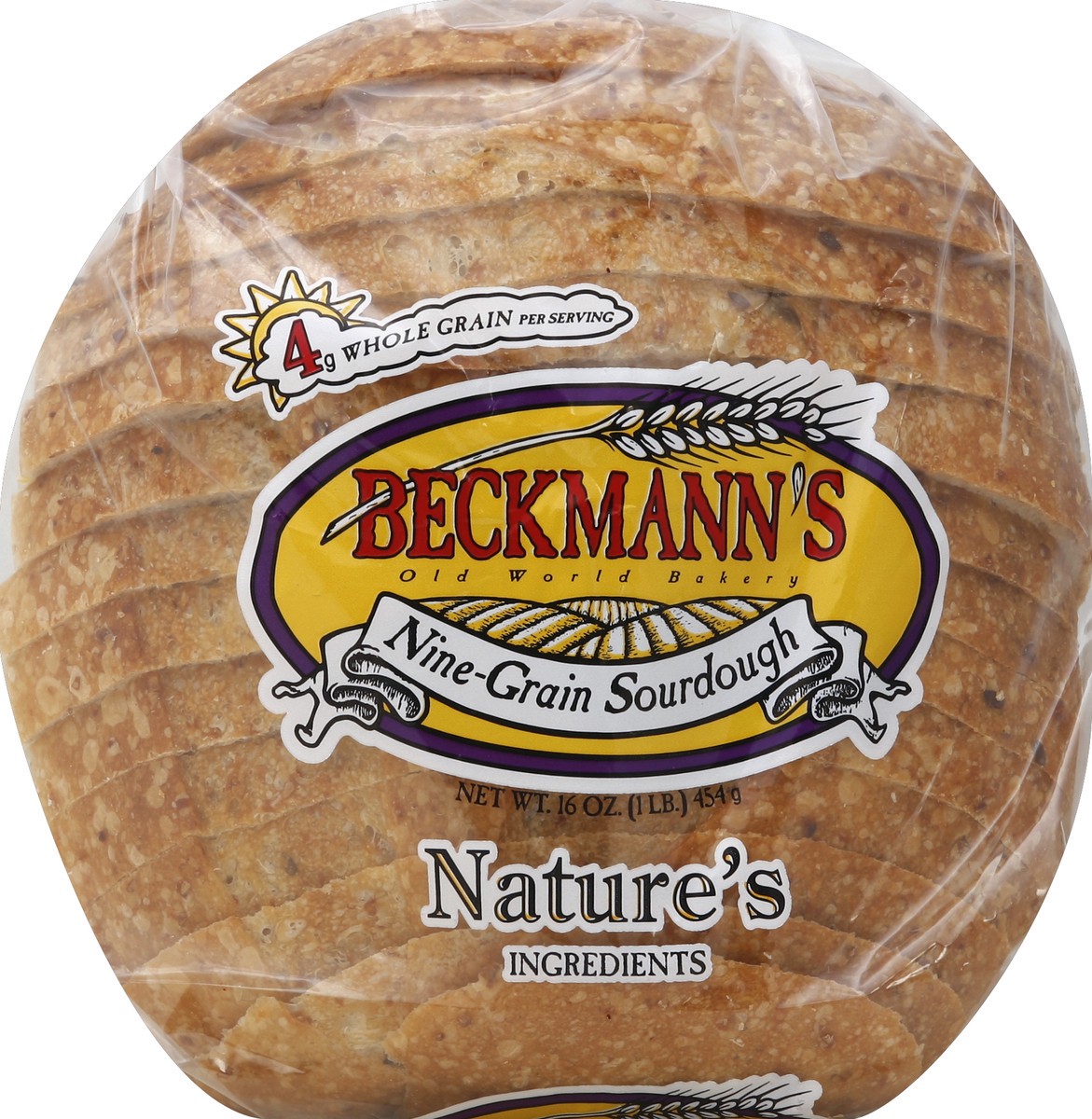 slide 4 of 5, Beckmanns Nine Grain Sourdough Bread, 16 oz