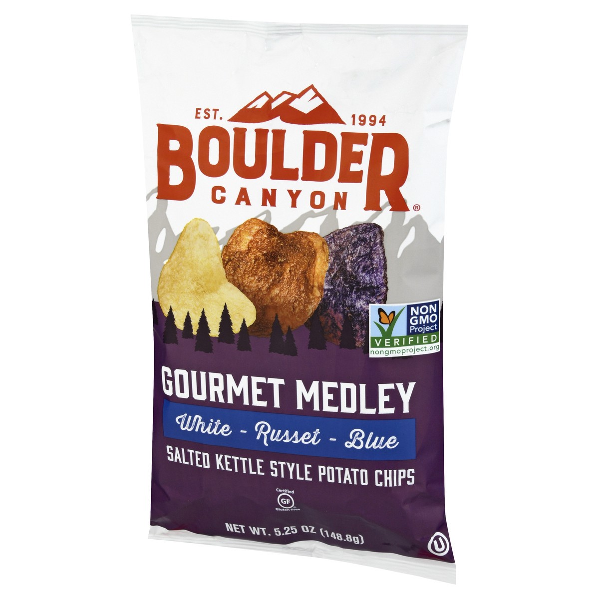 slide 10 of 10, Boulder Canyon Gourmet Medley Salted Potato Chips 5.25 oz, 10 oz