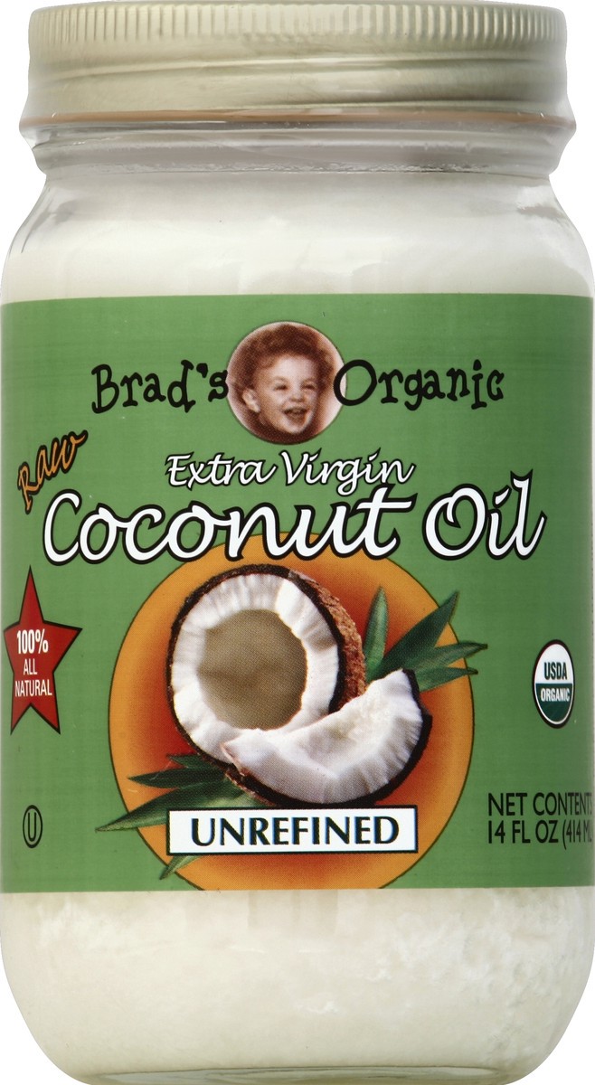 slide 1 of 2, Brad's Organic Coconut Oil 14 oz, 14 oz