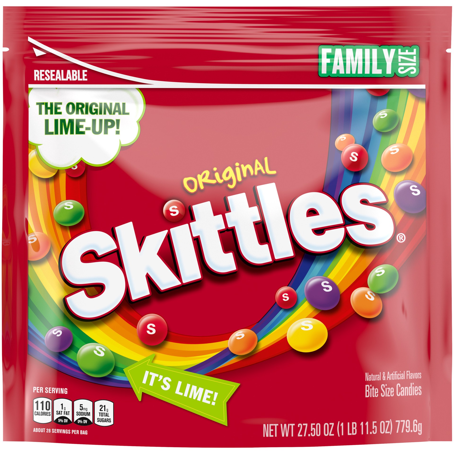 slide 1 of 8, SKITTLES Original Chewy Candy, Family Size, 27.5 oz Bag, 27.5 oz