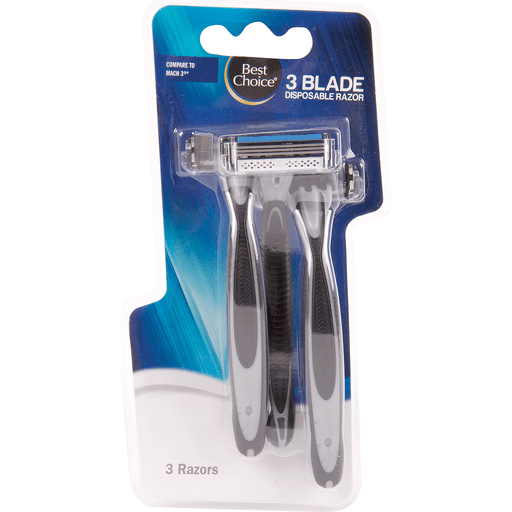 slide 1 of 1, Best Choice Triple Blade Disposable Razor, 4 ct