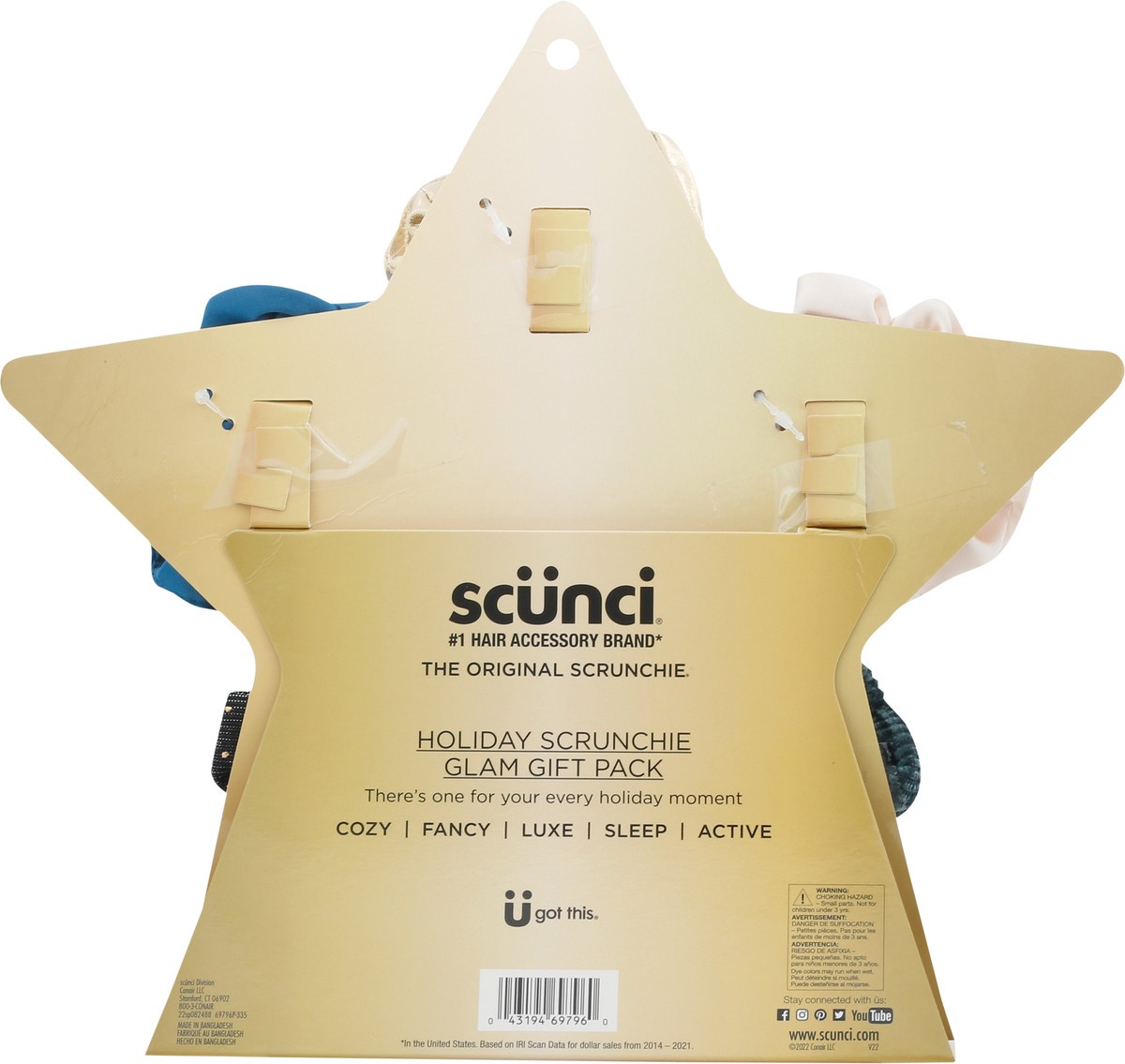 slide 7 of 9, scünci Glam Gift Pack Scrunchie 5 ea, 5 ct