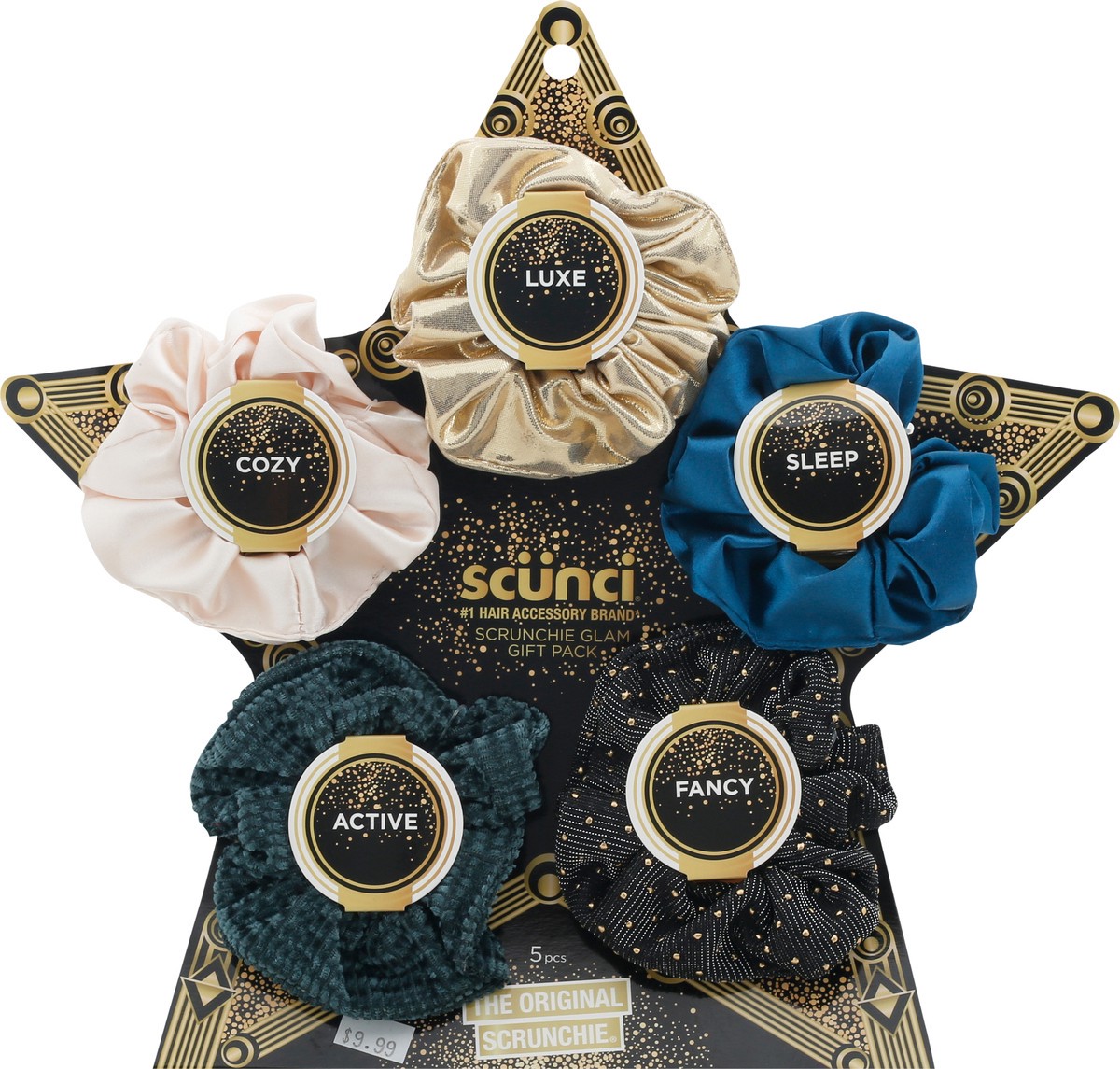 slide 4 of 9, scünci Glam Gift Pack Scrunchie 5 ea, 5 ct