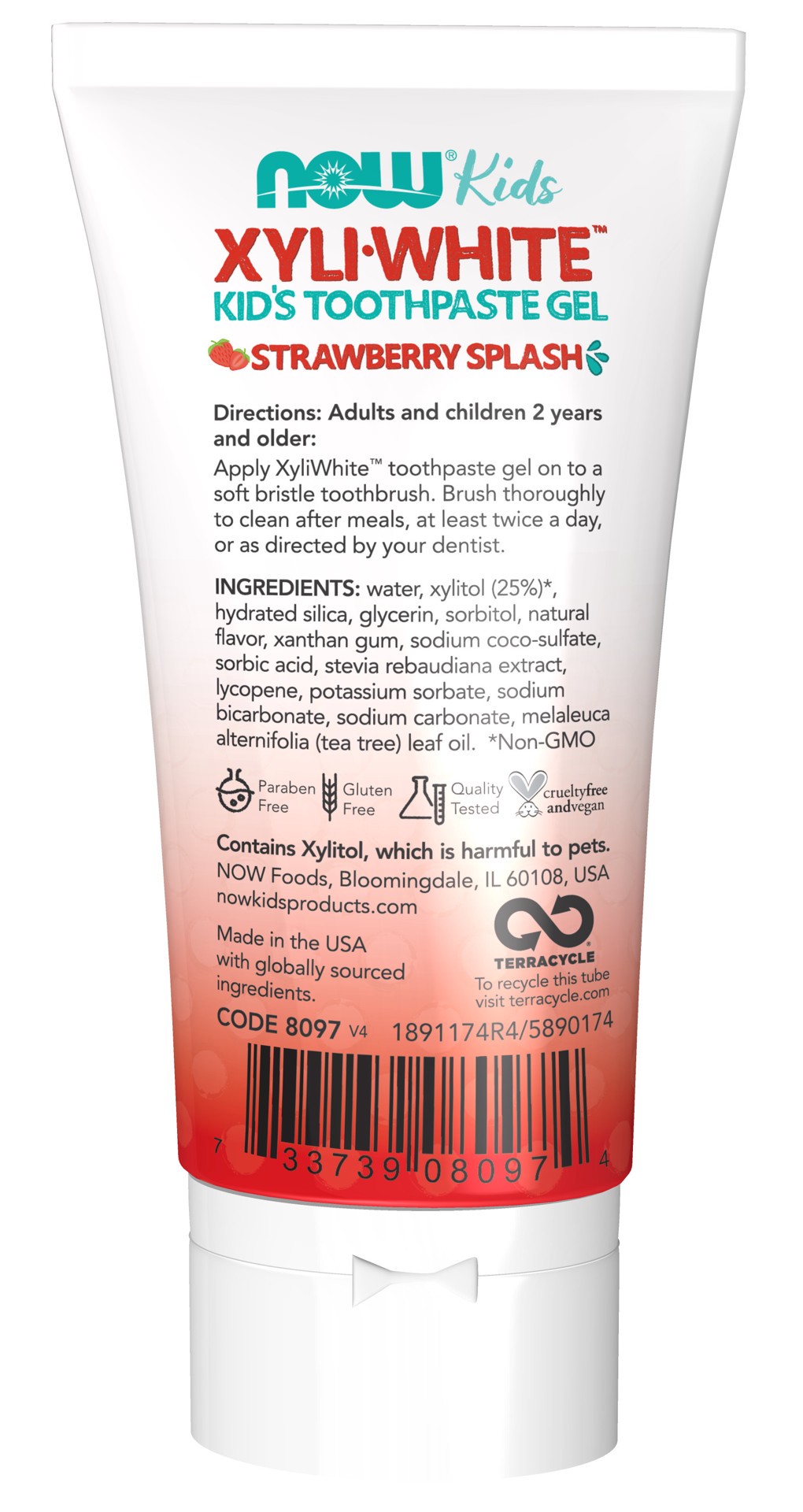 slide 2 of 3, NOW Kids Xyliwhite™ Strawberry Splash Toothpaste Gel for Kids - 3 oz., 3 oz