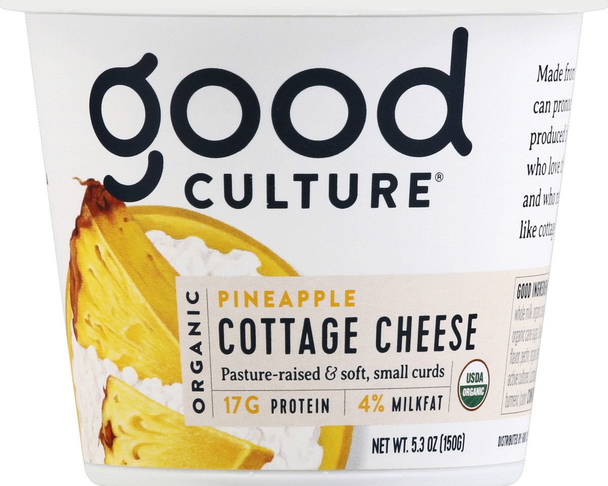 slide 4 of 6, good culture Organic Cottage Cheese Pineapple, 5.3 oz