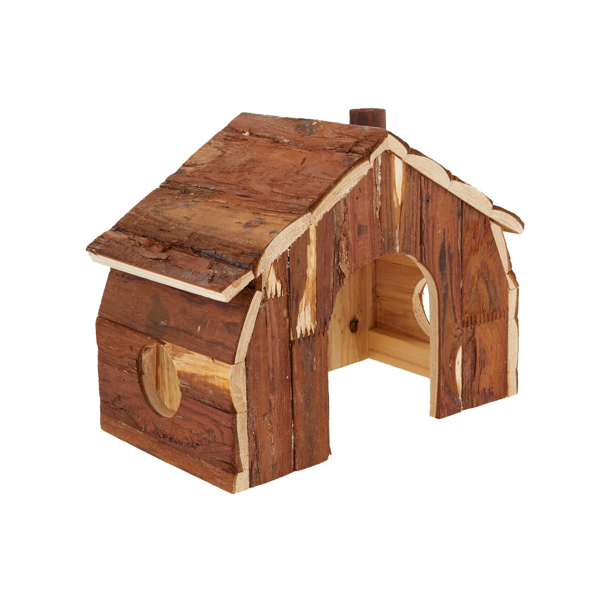 slide 1 of 1, Full Cheeks Small Pet Firwood Cabin Hideaway, 1 ct