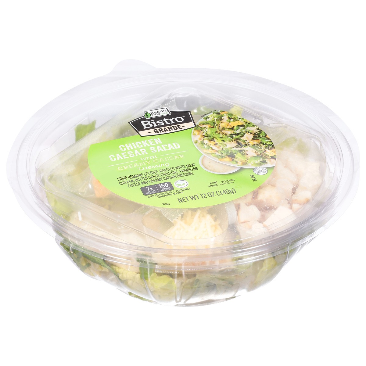 slide 10 of 11, Ready Pac Foods Bistro Chicken Caesar Salad with Creamy Caesar Dressing 12 oz, 11.5 oz