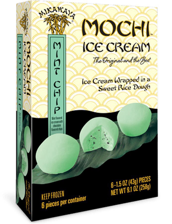 slide 1 of 1, Mikawaya Mochi Ice Cream Mint Chip, 6 ct