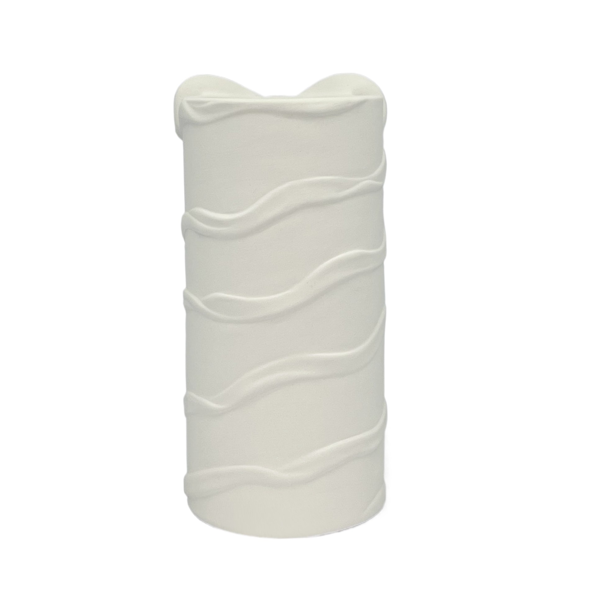 slide 7 of 7, 6.5" Ceramic Bow Cylinder Vase By Make Market, 3.46” x 3.15” x 6.54”