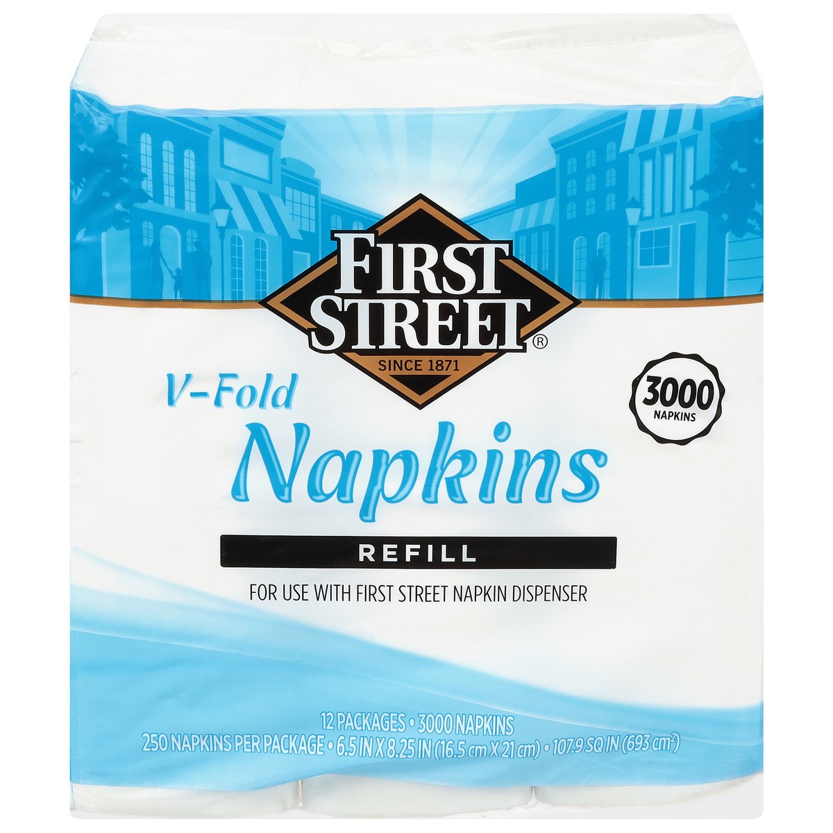 slide 1 of 11, First Street V-Fold Dispenser Napkins, 3000 ct