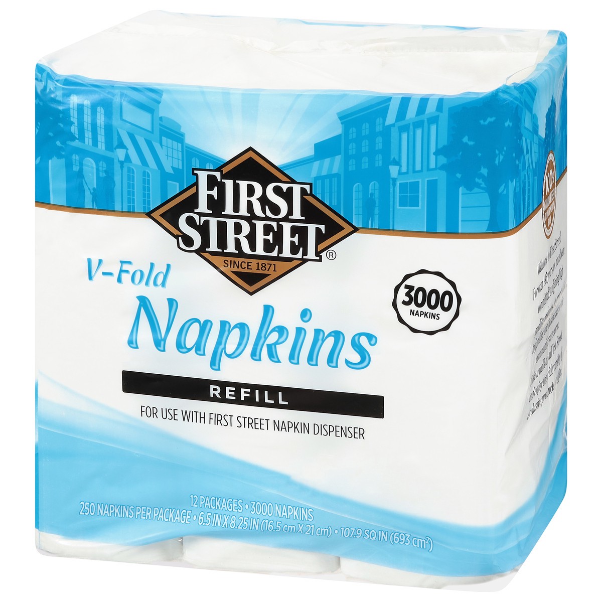 slide 7 of 11, First Street V-Fold Dispenser Napkins, 3000 ct