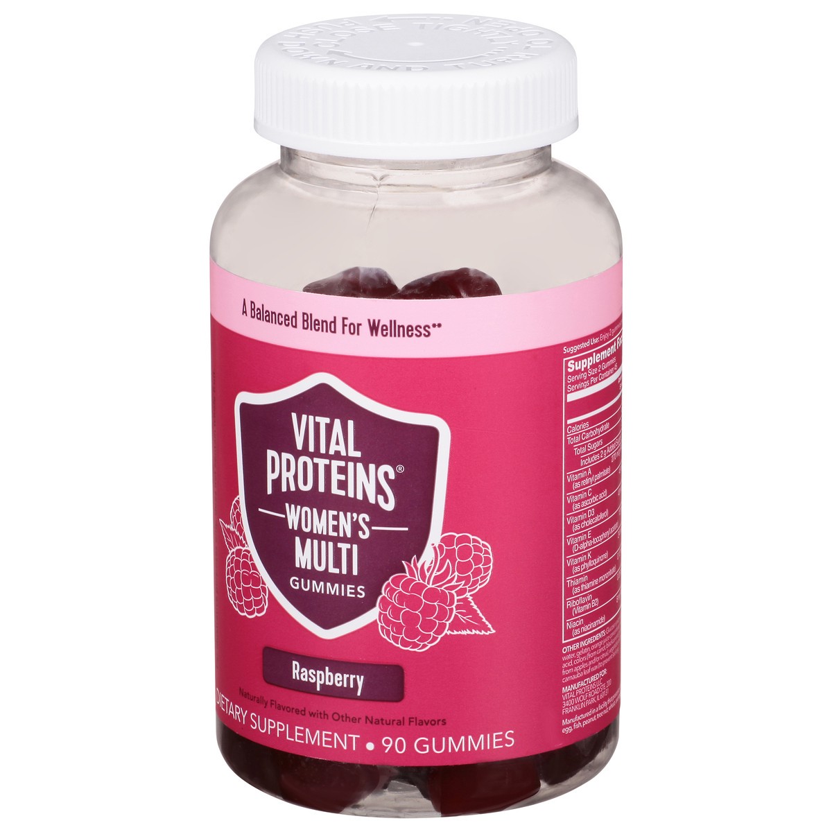 slide 5 of 14, Vital Proteins Raspberry Women's Multi Gummies 90 ea, 90 ct