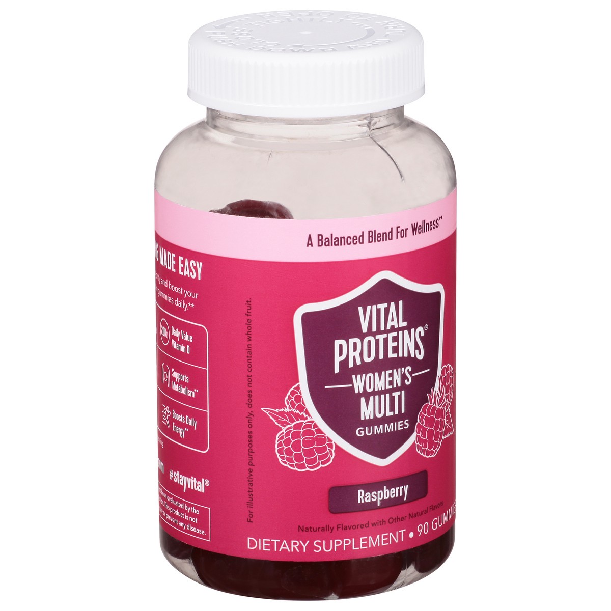 slide 4 of 14, Vital Proteins Raspberry Women's Multi Gummies 90 ea, 90 ct