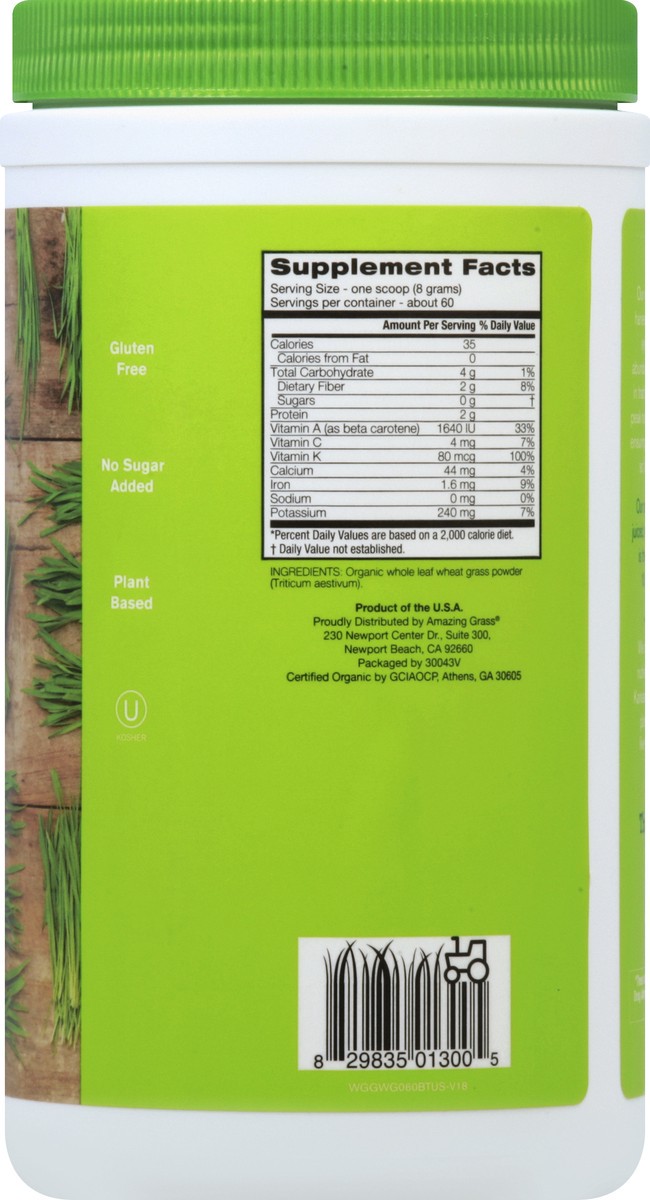 slide 7 of 10, Amazing Grass Organic Wheat Grass, 17 oz