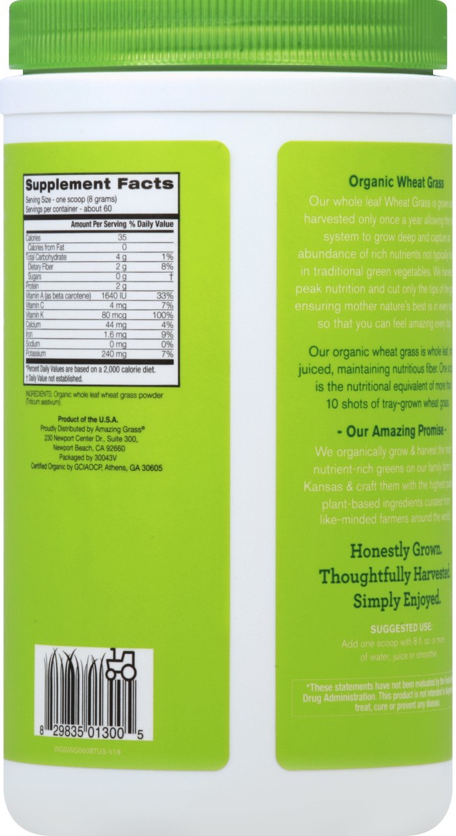 slide 9 of 10, Amazing Grass Organic Wheat Grass, 17 oz