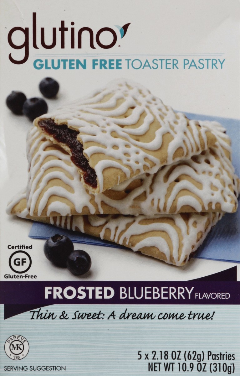 slide 4 of 4, Glutino Gluten Free Frosted Blueberry Flavored Toaster Pastry, 5 ct; 2.18 oz