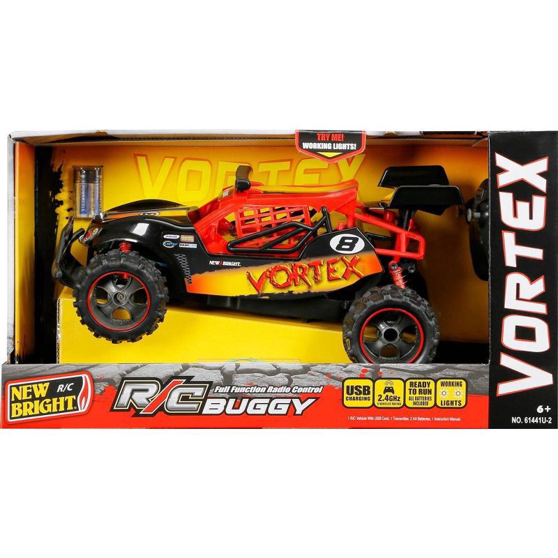 slide 7 of 12, New Bright RC Black Vortex Buggy - 1:14 Scale, 1 ct